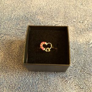 Sparkling 14k Gold-plated over Sterling Silver, AAA .3CTW Ruby Ring (Size 7)